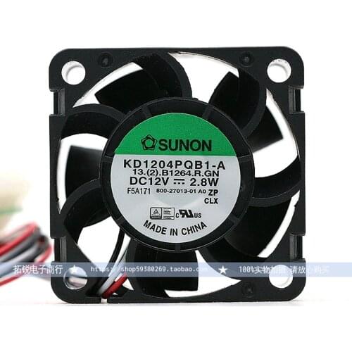 Original For Sunon KD1204PQB1-A 40*40*28mm 40mm DC12V 2.8W 1U case server inverter cooling fan