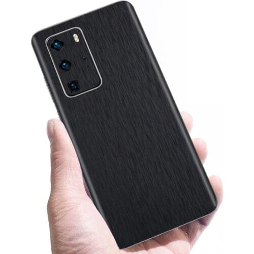 High Simulation Metal Brushed Phone Back Paste Sticker For HUAWEI P40 Pro P40 Mate 30 Pro P30 P20 Mate 20X Wrap Skin Back Film