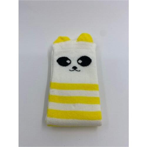 Baby girl Yellow Panda Pattern Below-Knee Socks