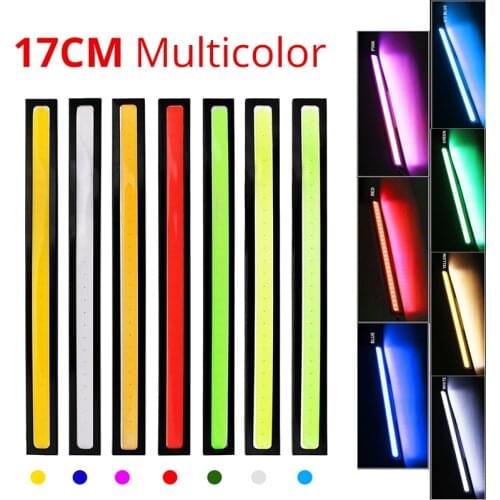 1 Piece 17CM Universal Waterproof Daytime Running lights COB Fog Lamp Car Styling Led Day light DRL Lamp Blue Red Yellow White