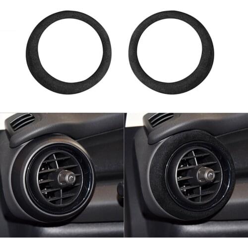 2PCS Suede Car Front Air Outlet Decoration Frame Cover Trim Sticker for BMW MINI COOPER F55 F56 2014-2020 Auto Accessories