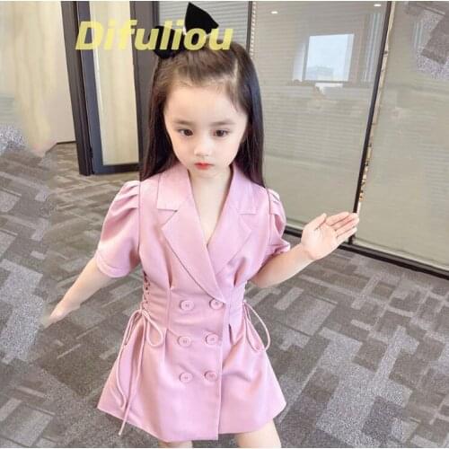 2021 Korean style girls dress fashion summer girls dresses 3-8 years B347