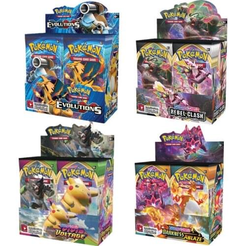 324Pcs/box Pokemon Cards Sword & Shield Darkenss Ablaze Rebel Clash Rebel Clash VIViD Voltage Collectible Trading Card Game Toys