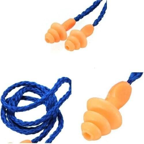 5PCS Authentic Soft Silicone Corded Ear Plugs Noise Reduction Christmas Tree Earplugs Protective Earmuffs can CSV