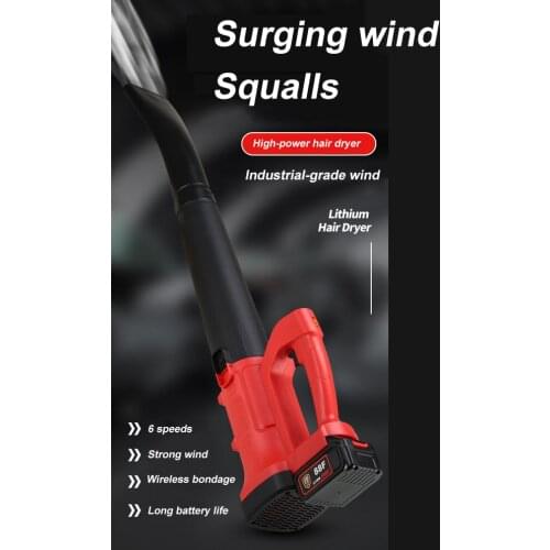 Cordless Electric Air Blower dust remove Vacuum Cleannig lithium electric leaf blower 2800W 6speed control Suction Power Tool