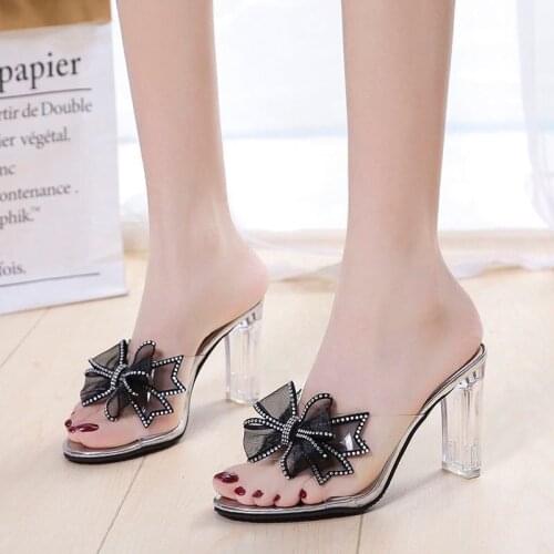 2021 Marian Round Toe Red Quilted Mule Heels Shoe Black PU High Heel Shoes Women Sandals Sliper Woman Shoes zapatos mujer White