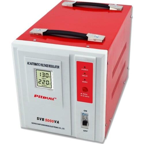 SVB 5000VA deep freezer AC Voltage Stabilizer Low Price Red Color 220V Power Regulator Equipment