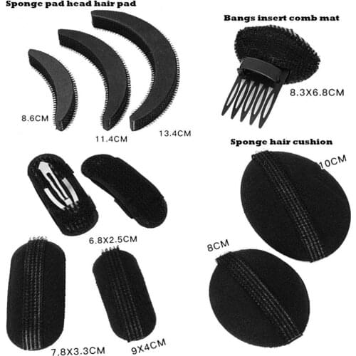 Hair Up Pad Seamless Styling Tool Sponge Hair Clip Holder Clips for Hair Styling Design