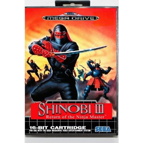 Shinobi 3 return of the ninja master 16 bit SEGA MD Game Card With Retail Box For Sega Mega Drive For Genesis