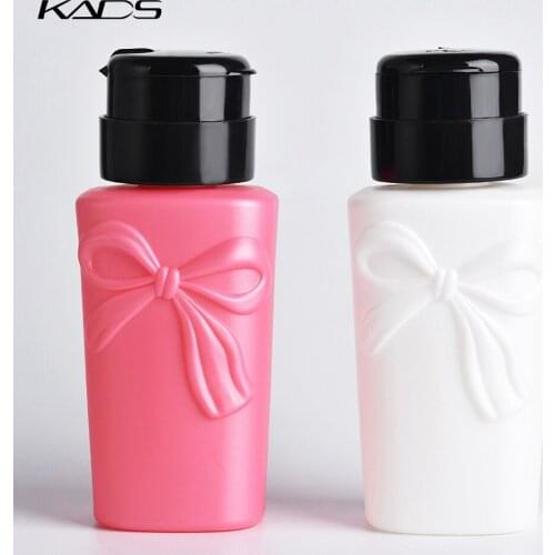 KADS Empty Alcohol Liquid Press Nail Polish Makeup Remover Pumping Dispenser Bottle Liquid Clear Press Dispenser Container Tools