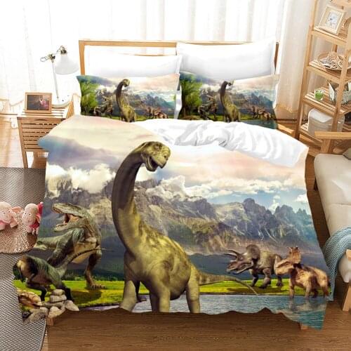 Dinosaur Brachiosaurus Bedding Set Modern 3D Print Comforter Luxury Queen King Single Size Duvet Cover Set Home Textile Decor
