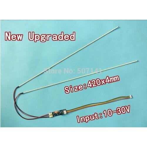 Free ship 2PCS 18.5'' 420mm Adjustable brightness led backlight strip kit,Update 18.5inch-wide LCD ccfl panel to LED backlight