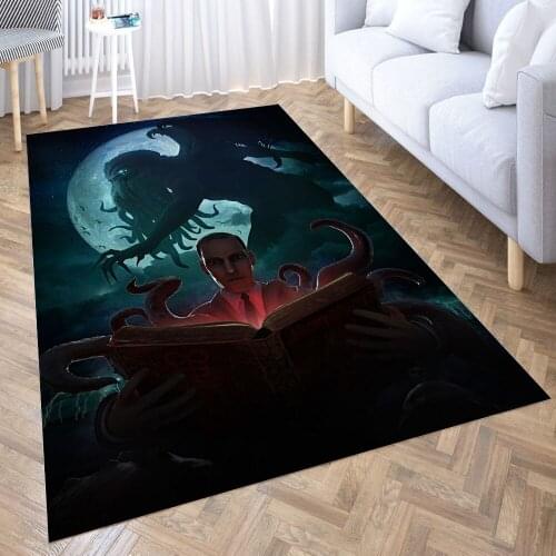 Lovecraft Cthulhu Rugs Non-Slip Floor Mat Doormats Home Rug Carpet Bedroom Entrance Door Mat Kitchen Rugs Yoga Mat Doormat Decor