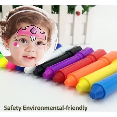 12PCS Kids Face Painting and Hair Coloring Kit Face Easy WashablePaint CrayonsBody Paint Markers Paint Pens