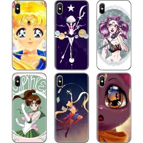 For Xiaomi poco X3 nfc F2 Pro M3 Mi 5X 6X Max Mix 1 2 2S 3 Mi5 Mi6 Mi3 Mi4 lune-cat-C-anime-sailor-moon Soft Silicone TPU Case