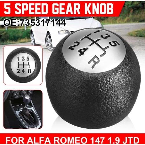 New 5 Speed Car MT Gear Shift Knob Lever Shifter Hand Ball Plastic For Alfa Romeo 147 1.9 JTD