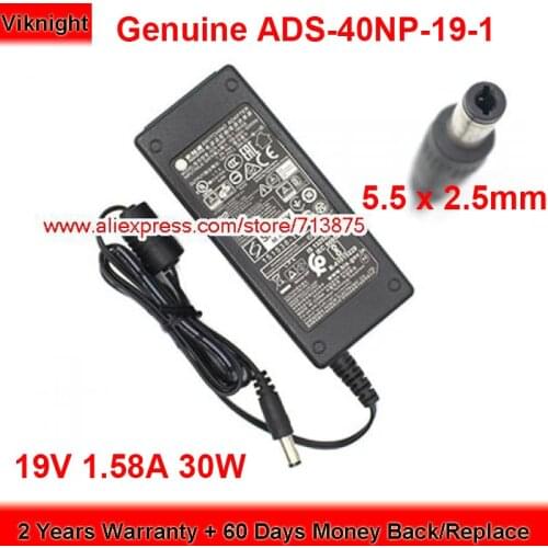 Genuine ADS-40NP-19-1 19030E 30W Charger 19V 1.58A AC Adapter for Hp 23ER DISPLAY 22EP 24F MONITOR Power Supply