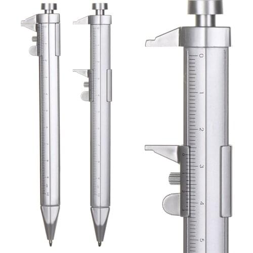 Vernier 0.5mm Multifunction Gel Ink Pen Stationery Pen Round Tip Ballpoint Pen 2 Colors Drop Shipping Scale Ruler Write Tool
