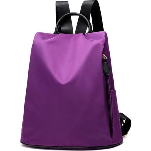 Girls Student Book Travel Fashion Backpacks Bags 2021 New Women Large Capacity Anti-Theft Solid Black Notebook Backpack Female