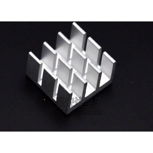 Silver Groove Heat Sink Aluminum Radiator Cooler Cooling Fin Heatsink for IC Chip LED 16*16*10mm 16X16X10mm CPU Radiator Fin