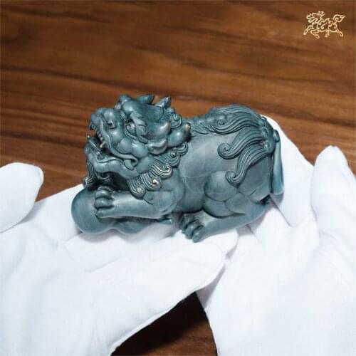 GOOD 2021 bless family home Shop business Exorcise evil spirits GOOD LUCK bring wealth FENG SHUI brass lightning PI XIU statue