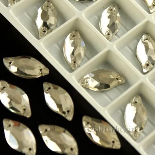 Leaves shape all size Sew on Crystal Rhinestones Clear Crystal Flatback Sewing sew on Stones buttons Beads for Bags Shoes
