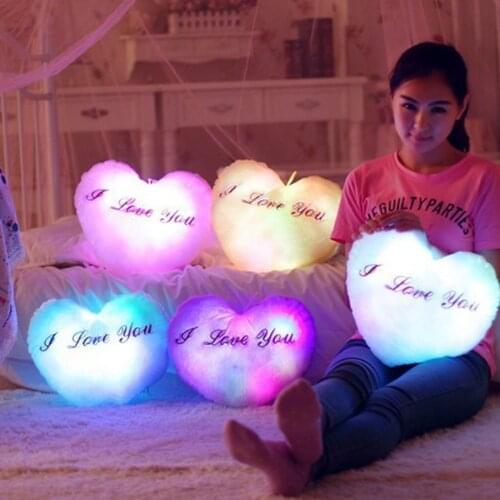 Luminous Pillow Glowing Colorful Stars Cushion Soft Stuffed Plush Led Light Toys Gift For Kids Children Girls Creative Plush Toy