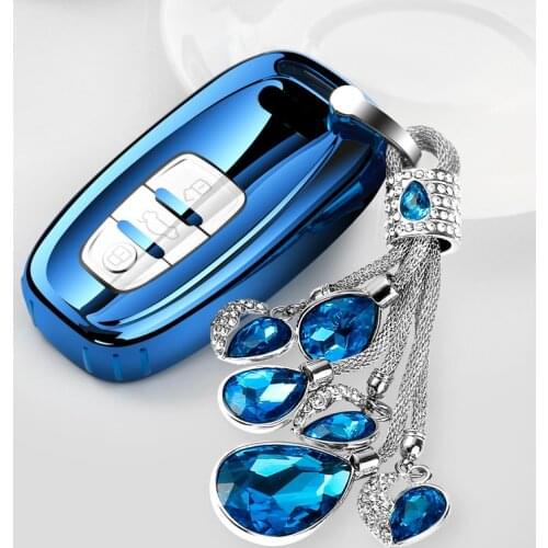 TPU Car Key Cover Protection For Audi Q3 Q5 Q7 A1 A3 A4 A5 A6 A7 A8 Quattro 2010 2011 2012 2013 2014 2015 Smart Case Ring