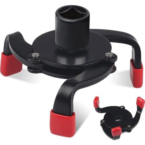 Universal Two Way 3 Jaw Adjustable 1/2" 3/8" DR Oil Filter Wrench Socket Removal Tool for Car Trucks
