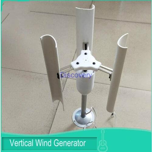 DIY Making Vertical Axis Wind Turbine Model Three-phase Permanent Magnet Generator Windmill Toy Night Light Making