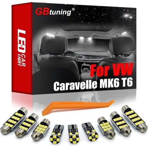 GBtuning No Error LED Interior Light 20PCS For VW Volkswagen For Transporter For Caravelle MK6 T6 (2016-2017 2018) Vehicle Lamp