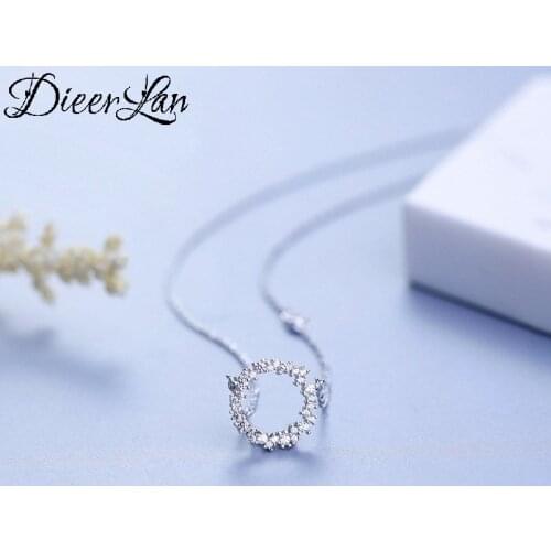 Bohemian Romantic 925 Sterling Silver Circle Chokers Necklaces for Women Girls Long Chain Necklaces Charms Collares Colar 2019