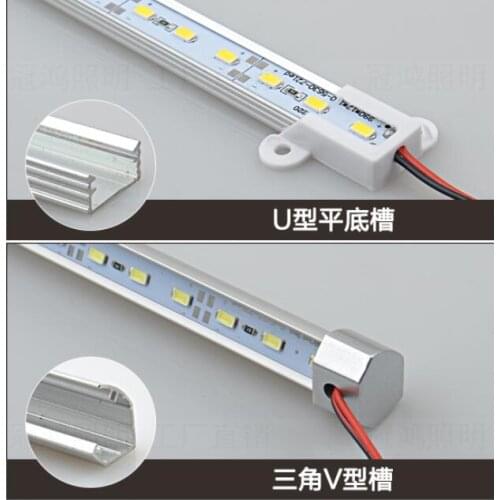 50cm 5630 LED Rigid bar light DC 12v 36LEDS U V Style Aluminium Alloy Shell Tiras tira for Shop store Jewelry Cabinet