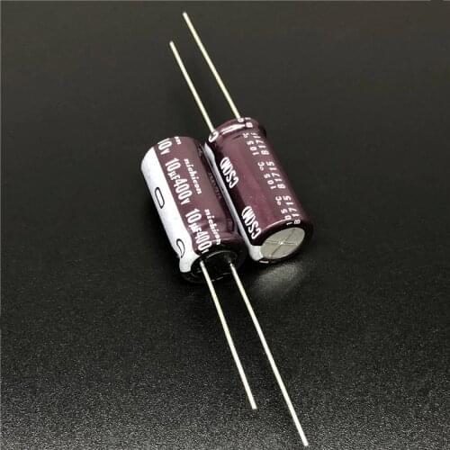 20pcs 10uF 400V NICHICON CS Series 10x20mm High Ripple Current High Reliability 400V10uF Aluminum Electrolytic capacitor