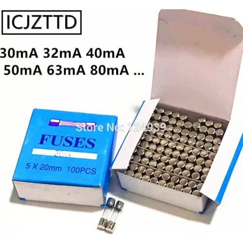 5x20 5x20mm 5mmx20mm 30mA 32mA 40mA 50mA 63mA 80mA 250V 5*20mm 0.03A 0.032A 0.05A 0.04A Fast Glass Fuse Toner Cartridges Fuse