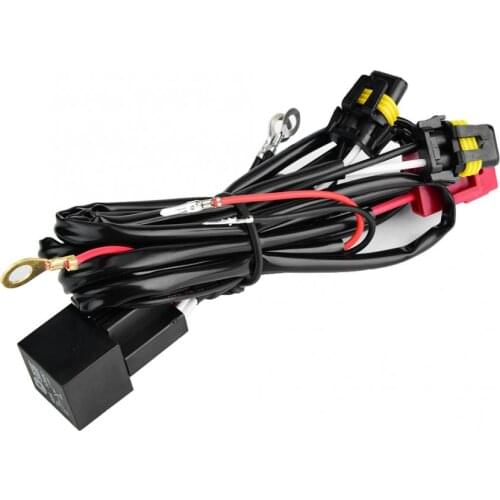 9005/9006 100W Car Headlight Fog Light Lamp Conversion Kit Relay Wiring Harness Cable Auto Accessories