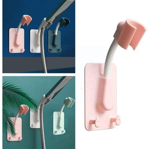 360° Shower Head Holder Adjustable Self-Adhesive Showerhead Universal With Stand 2 1pc Bathroom Hooks Bracket Mount ABS Wal D0P2