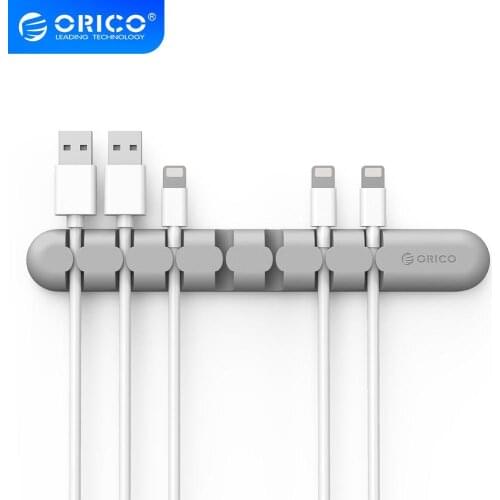 ORICO Cable Holder Silicone Cable Organizer USB Winder Desktop Tidy Management Clips Holder For Mouse Keyboard Earphone Headset