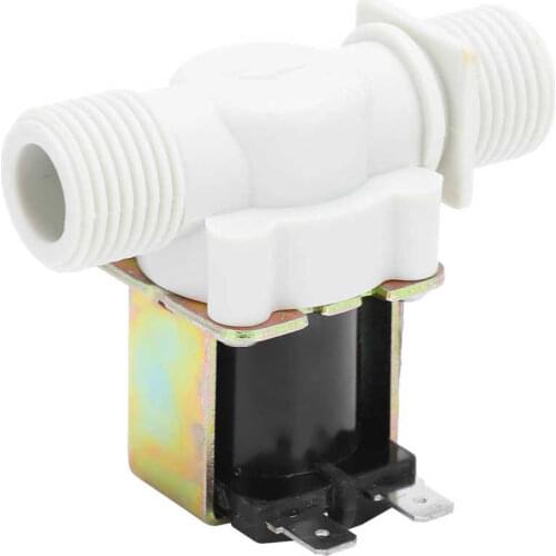 DC 24V Solenoid Valve G1/2 Threaded Normal Closed Inlet Brass Nylon Industrial Control Parts