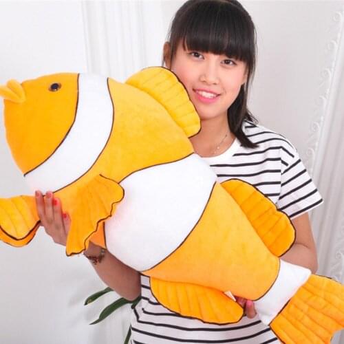 Fancytrader 100cm Plush Big Cartoon Fish Plush Toys Stuffed Animals Good Luck Fishes Cushion Doll for Children Birthday Gifts