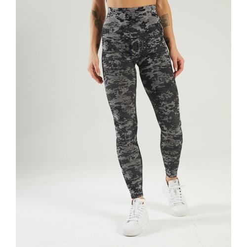 Camouflage High Waisted Yoga Pants Gym Camo Seamless Leggings Push Up Elastic Exercise Tights Women Pants Outfit Fitness Workout