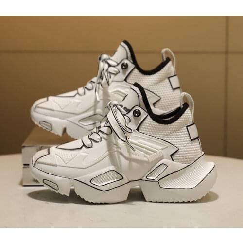 European Station Platform Dad Shoes Womens Fashionable Breathable 2021summer Thin Leather Height Increasing Leisure Sneakers