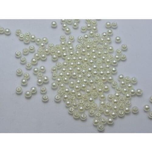 3000 pcs Ivory Faux Pearl Imitation Pearl 3mm Round Beads craft White Seed Beads Decorative Accessories