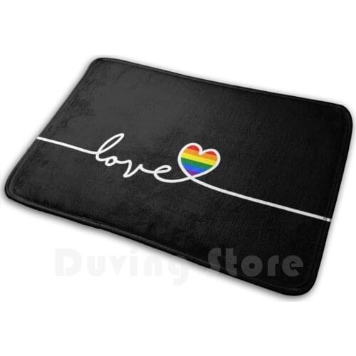 Lgbt Love Soft Non-Slip Mat Rug Carpet Cushion Lgbt Love Flag Heart Lgbt Pride Lesbian Bisexual Rainbow Protect Gay