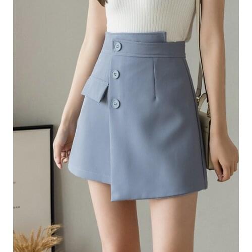 Limiguyue Summer Sweet High Waist Irregular Skirts Women Skirt Casual Zipper Chic Mini Saias Short Jurken Harajuku Grils K925