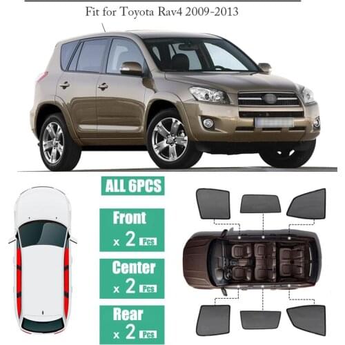 Side Windows Magnetic Sun Shade UV Protection Ray Blocking Mesh Visor Fit For Toyota RAV4 2009-2013