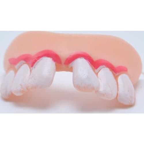 New Funny Goofy Fake Vampire Denture Teeth Halloween Decor Prop Trick Toy