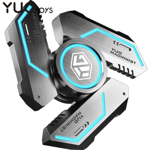 New Mute Hand Spinner Copper Ash Luminous Light Bearing R188 Alloy Metal Relief Stress Toy Gift Box Fidget Senior Gyro Silent