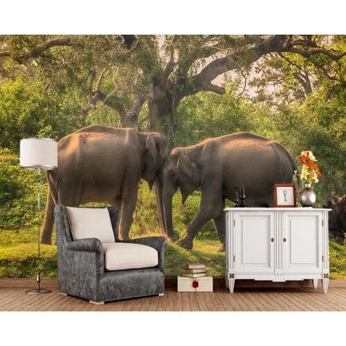 Papel de parede Elephants Yala National Park Animals nature 3d wallpaper,living room TV sofa wall bedroom wall papers home decor