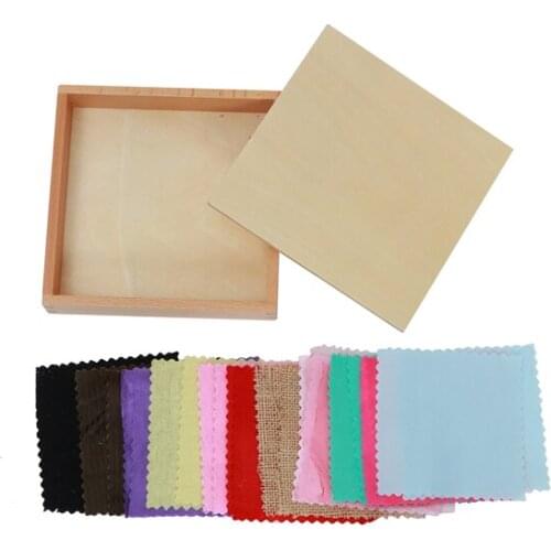 Montessori Toys Tissue Box Fabrics for Tactile Sense Experience Kids Sorting Game Preschool/ Homeschooling Materials